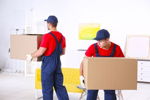 Removal team helping with a home move in Enfield