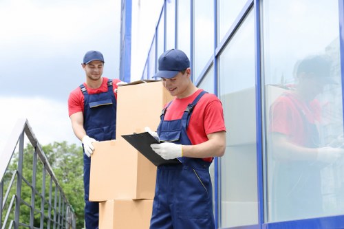 House movers helping a family relocate in Enfield