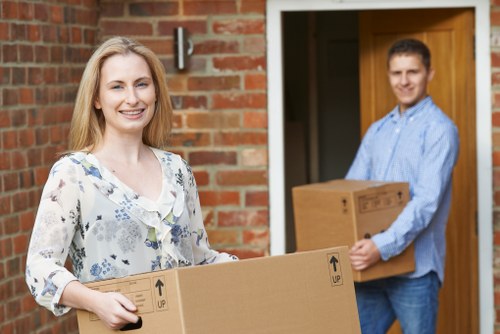 Commercial movers relocating office equipment in Enfield