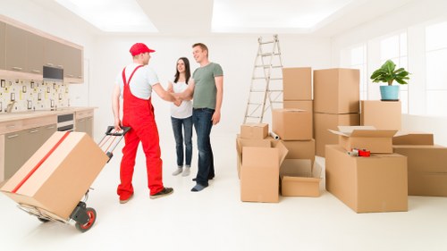 Local moving van prepared for a household removal in Enfield