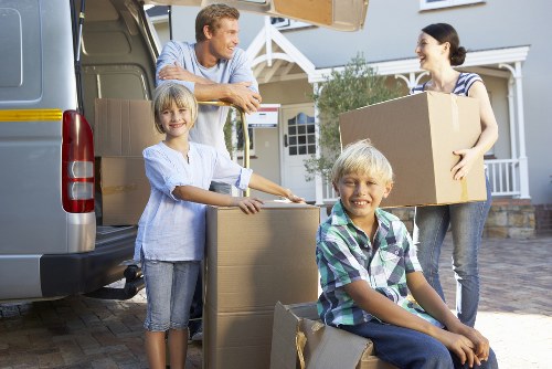 Packing office furniture and equipment for an Enfield move