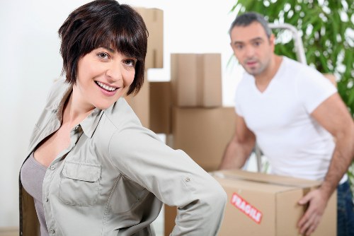 Packing boxes and prepared furniture for a local Enfield move